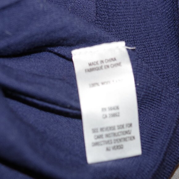 Theory merino wool Striped Crewneck Sweater - Navy and Cream women size S - Picture 9 of 10